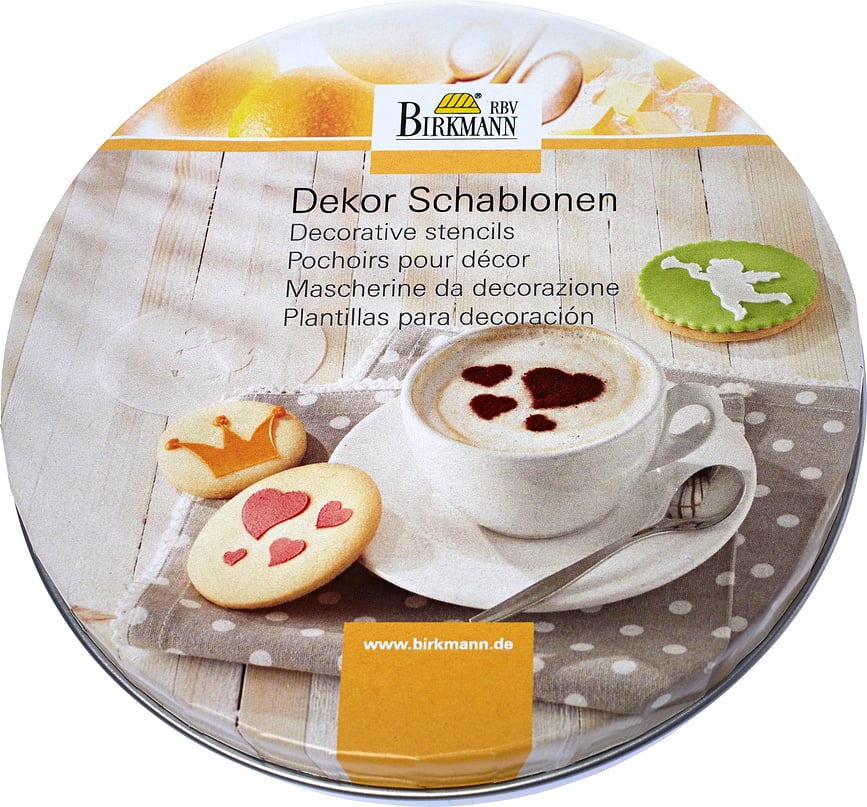 Forever Schablonen zum Dekorieren von Kuchen und Kaffee 6 St.