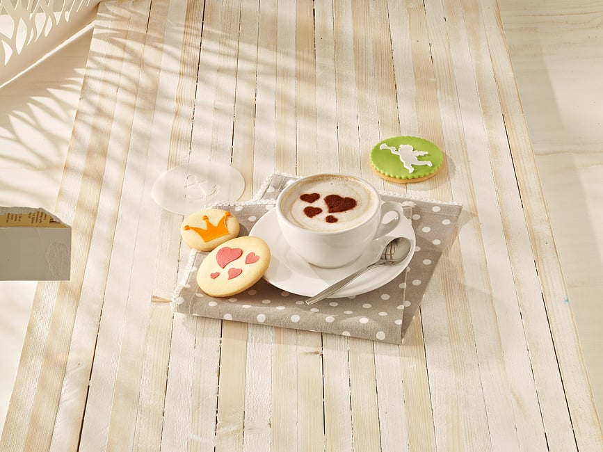 Plantillas para decorar galletas y café Forever, 6 unidades
