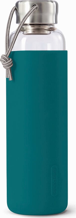 Black+Blum Μπουκάλι Νερού, γυάλινο, 600 ml, θαλασσί