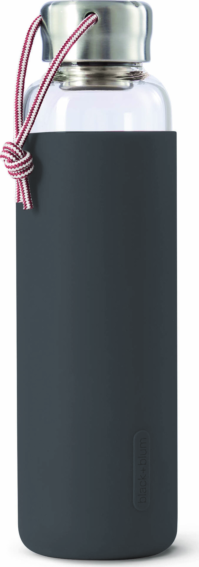Black+Blum Wasserflasche 0,6 l graphitfarbig aus Glas