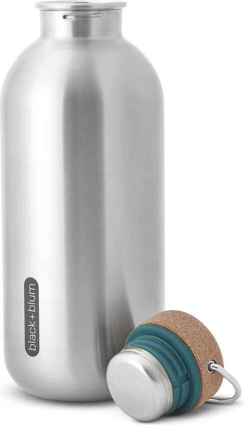 Botella de agua de acero inoxidable Black+Blum, verde azulado