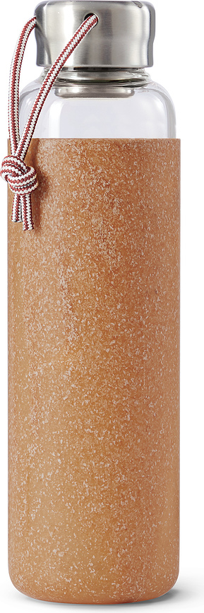 Botella de agua de cristal Black+Blum, 0,6 l, color almendra