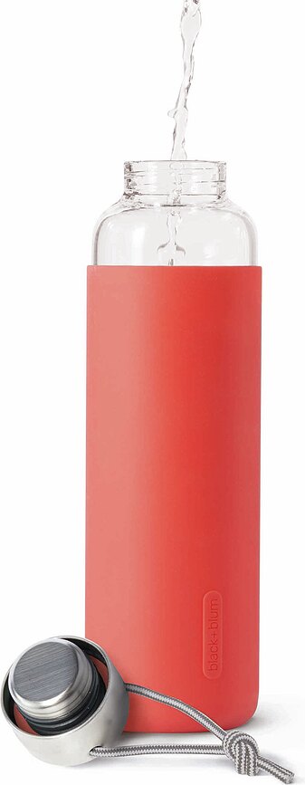 Botella de cristal Black+Blum, 0,6 L, grafito