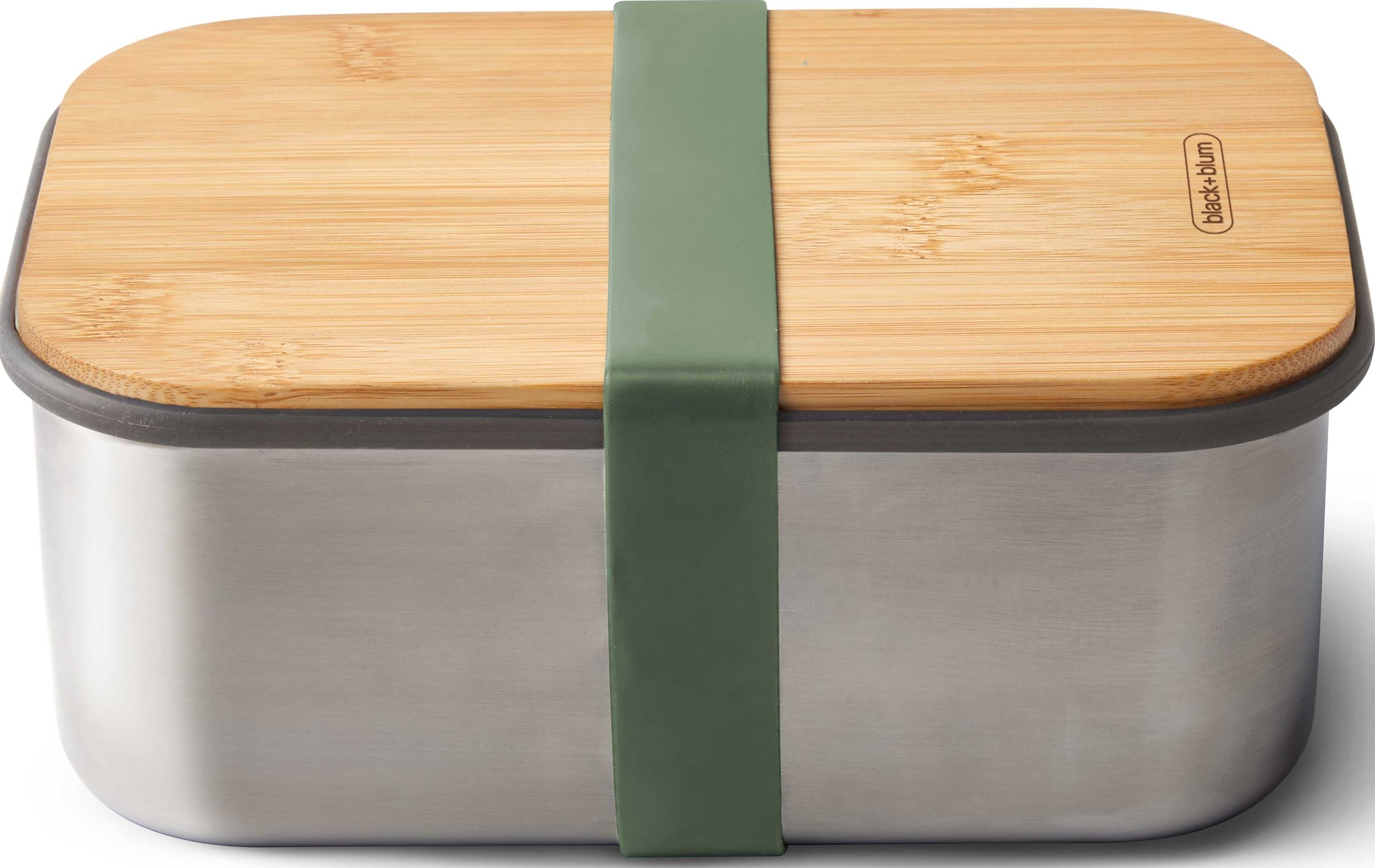 Lunchbox Black+Blum L oliwkowy ze stali nierdzewnej