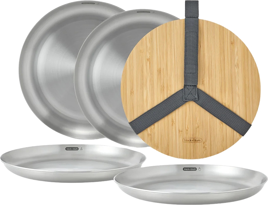 Platos con tapa y asa Black+Blum, Set de 6 piezas