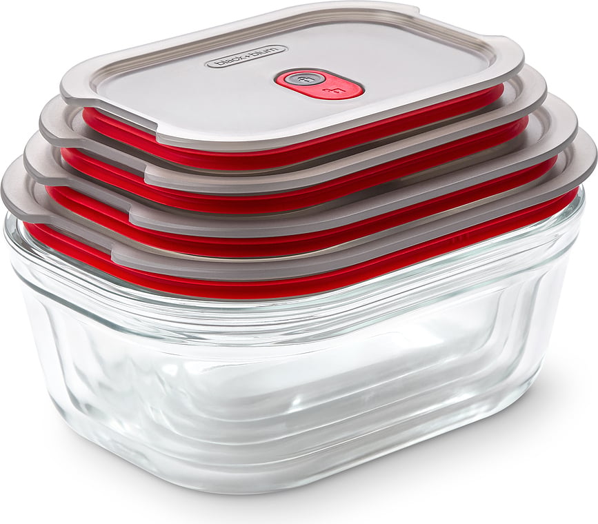 Pojemniki na żywność Stack & Nest Glass 4 szt.