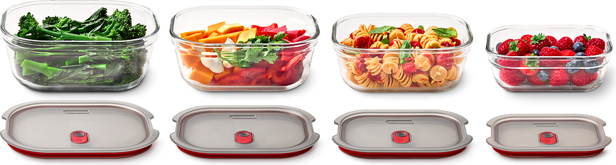 Récipients alimentaires Stack & Nest Glass, lot de 4