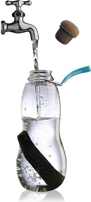 Botella de agua con filtro Eau Good, con asa roja