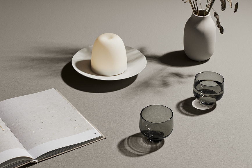 Ani Lampe de Table et Suspension, gris chaud