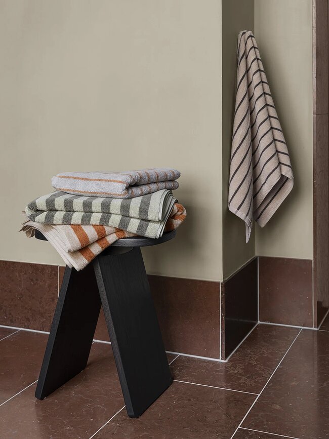 Arto Serviette à fines rayures, 50 x 100 cm, vert agave