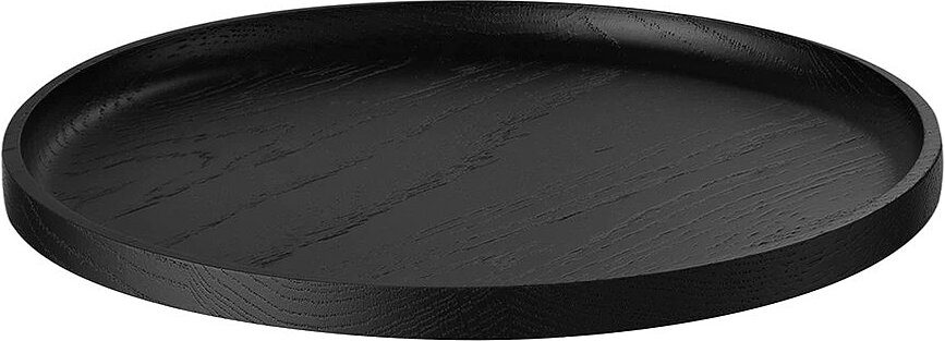 Bandeja de roble negro Oku, redonda, tamaño S