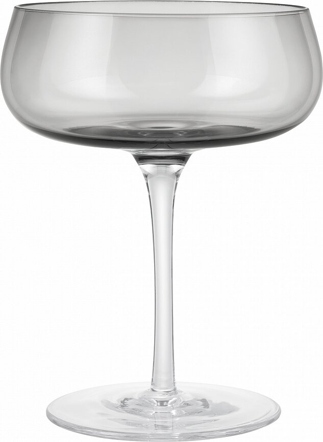 Belo Saucer Coupes à Champagne fumées, Lot de 2