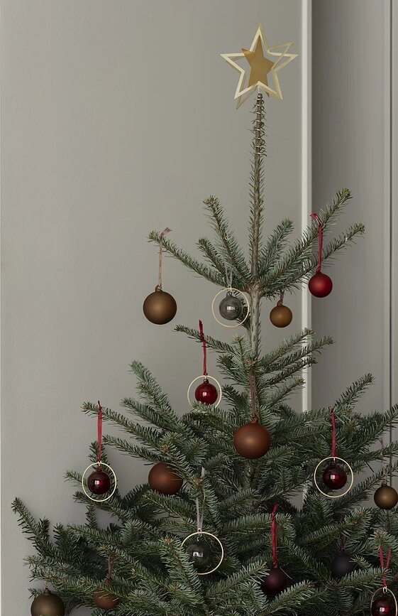 Bolas de Navidad Juhla, colores neutros, Pack de 6 unidades