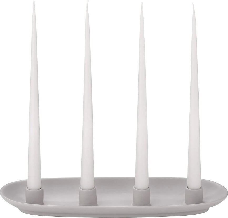 Bougeoir pour 4 bougies classiques Vela, ovale, vert foncé