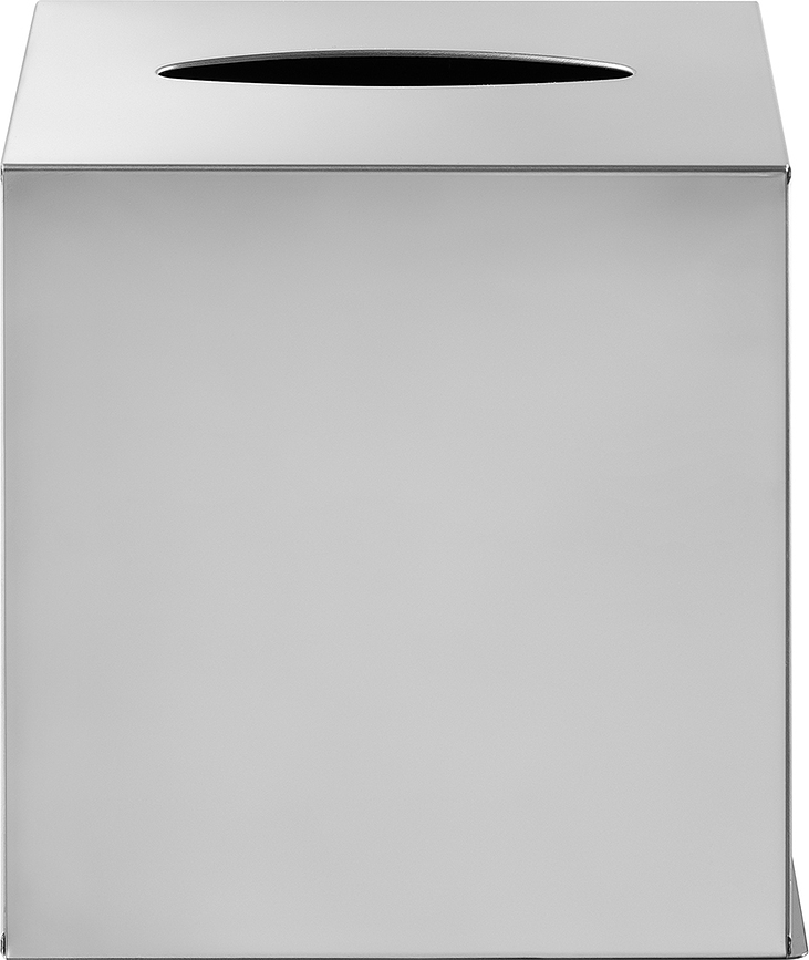 Caja para Pañuelos de acero pulido Nexio, cuadrada, 14 x 14 cm