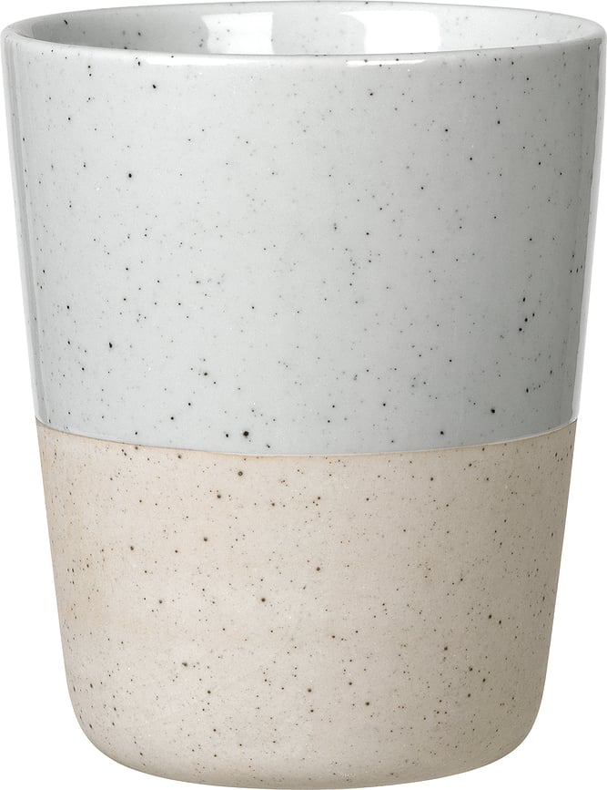 Cană Sablo, fără mâner, 250 ml, alb-bej