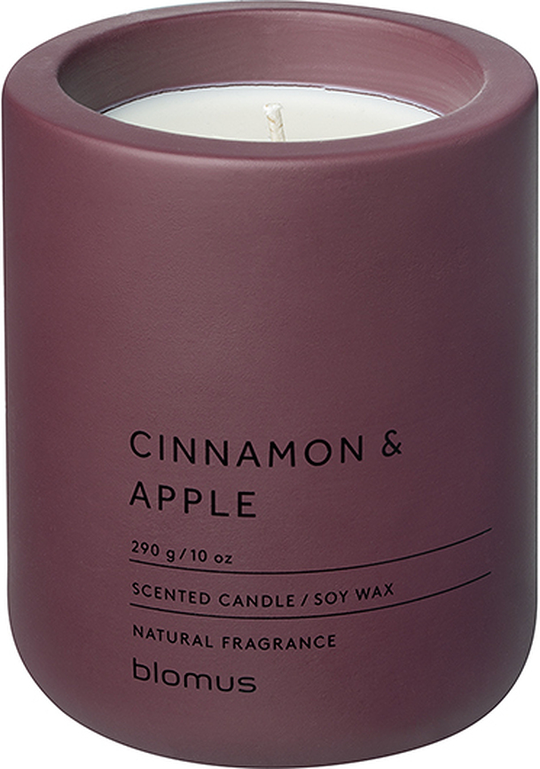 Candela profumata Fraga Cinnamon & Apple, 11 cm, bordeaux