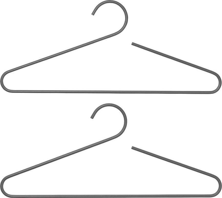 Curl Κρεμάστρες Ρούχων, γκρι ατσάλι, 2 τμχ