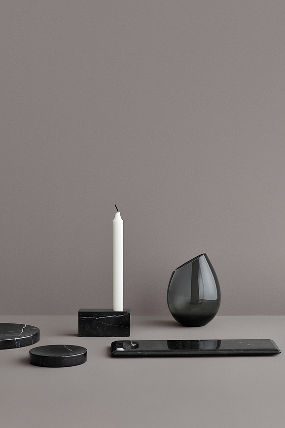 Drop Βάζο, 24 εκ., μαύρο