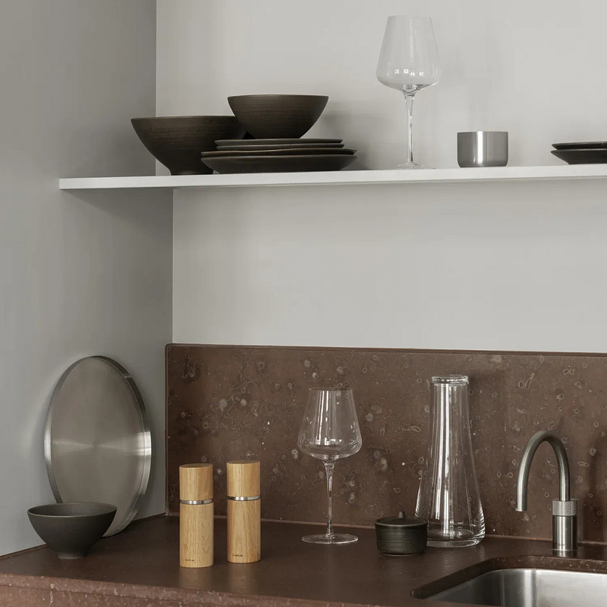 Ensaladera Kumi, 21 cm, tono champiñón