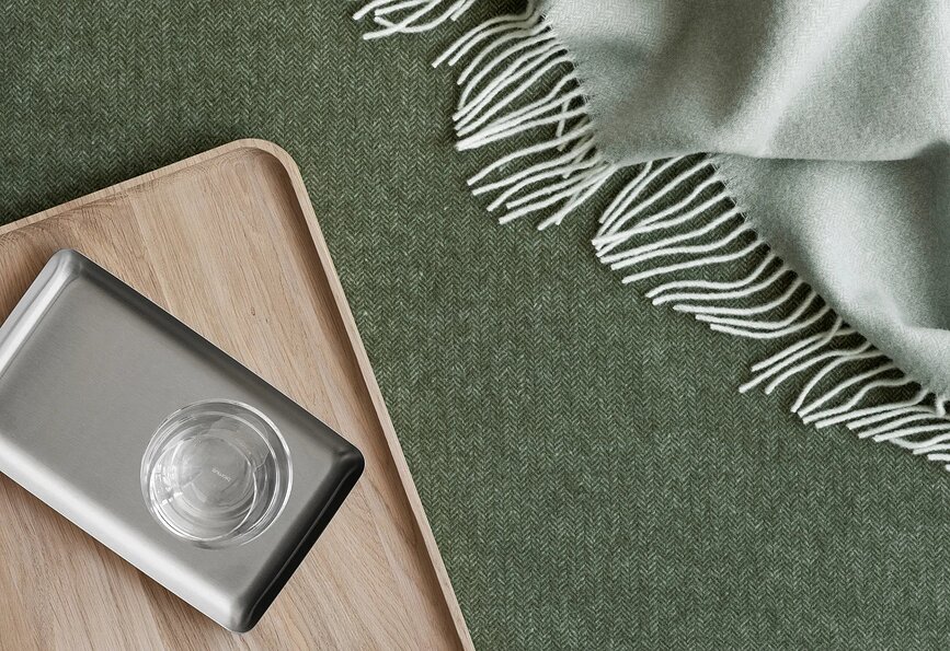 Finho Plaid, 130 x 200 cm, vert olive foncé