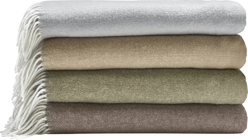 Finho Plaid, 130 x 200 cm, vert olive foncé