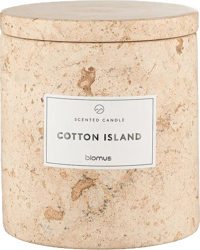 Frabli Dišeča sveča Cotton Island, barva travertina