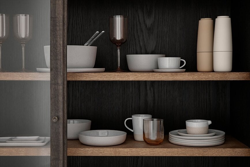 Cuenco Sablo, 34 cm, gris claro