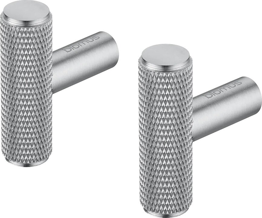 Ganchos de Pared alargados Rof, plateados, 2 unidades