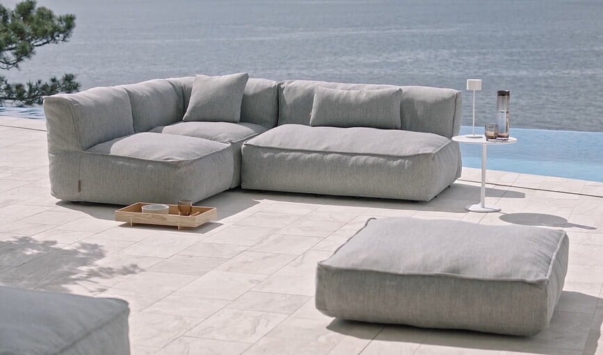 Grow Bouclé Vrtna blazina, 25 x 60 cm, siva