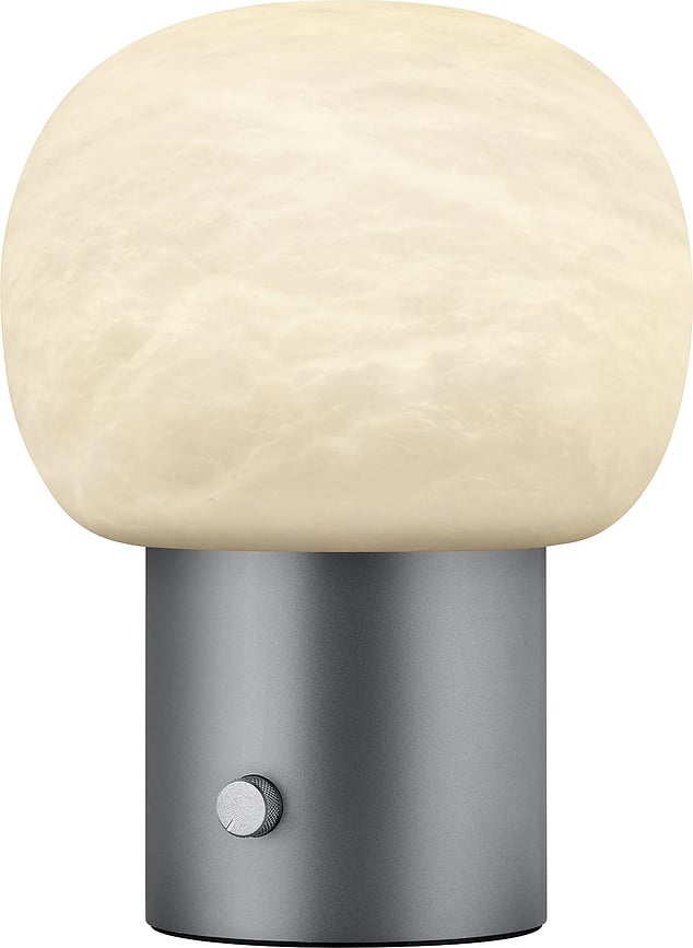 Iris Alabaster Stolna Lampa mat čelik