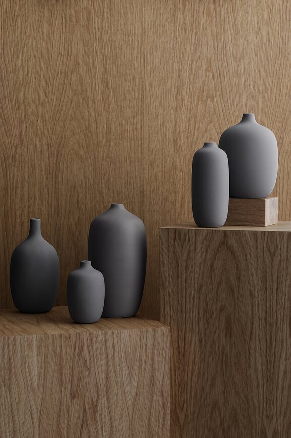 Jarrón Ceola, 18 cm, blanco