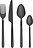 Juego de cubiertos Stella, negro, Set de 16 piezas