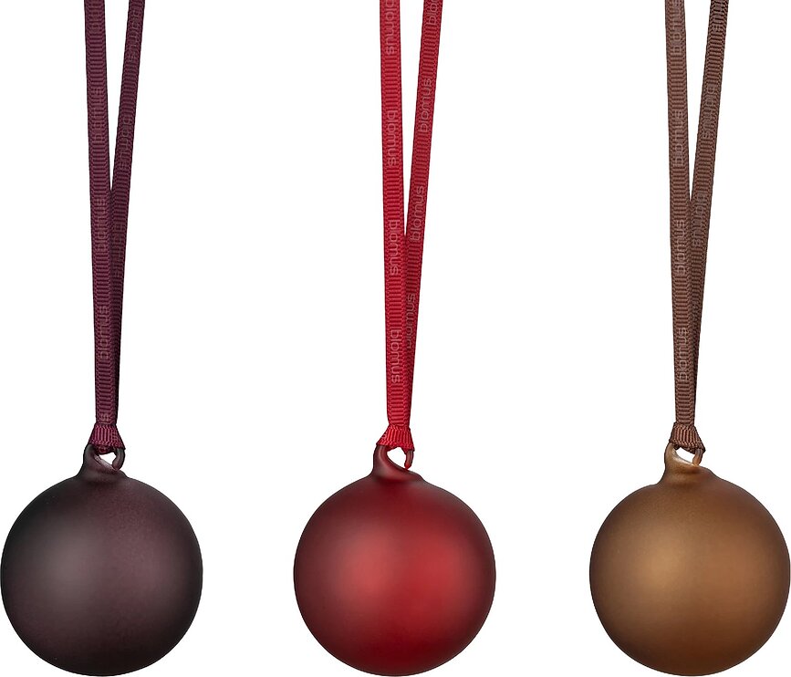 Juhla Boules de Noël, couleurs chaudes, Lot de 6