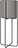Kena Support pour Plantes 55 cm, gris acier