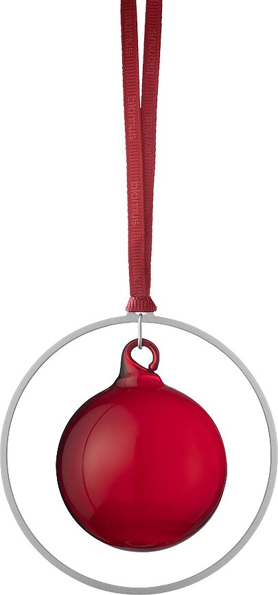 Kitai Boules de Noël avec anneau, bordeaux, Lot de 4