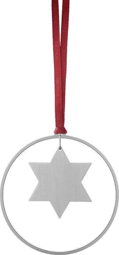 Kitai Décorations de Noël à cercles, argentées, Lot de 4