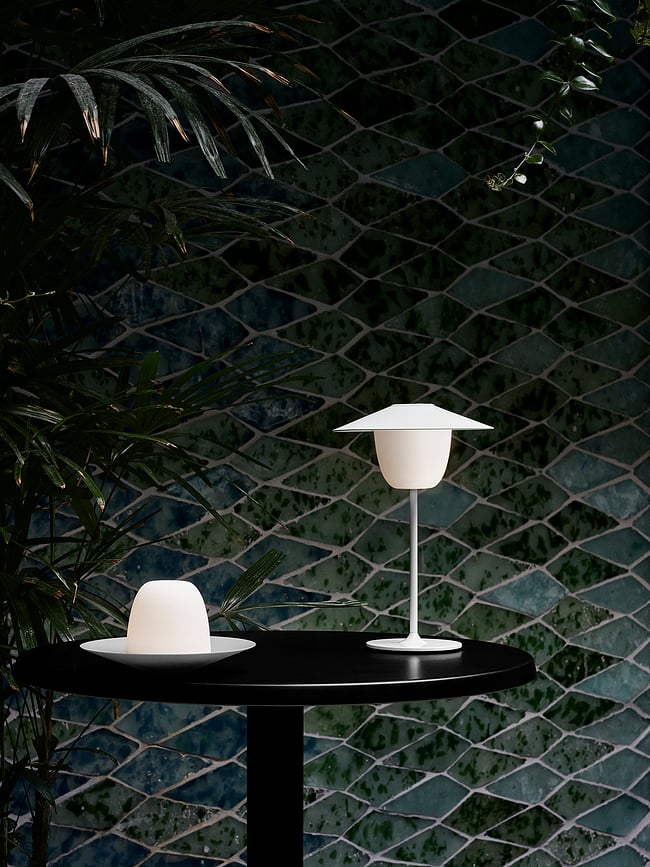 Lámpara Colgante y de Mesa Ani, gris cálido