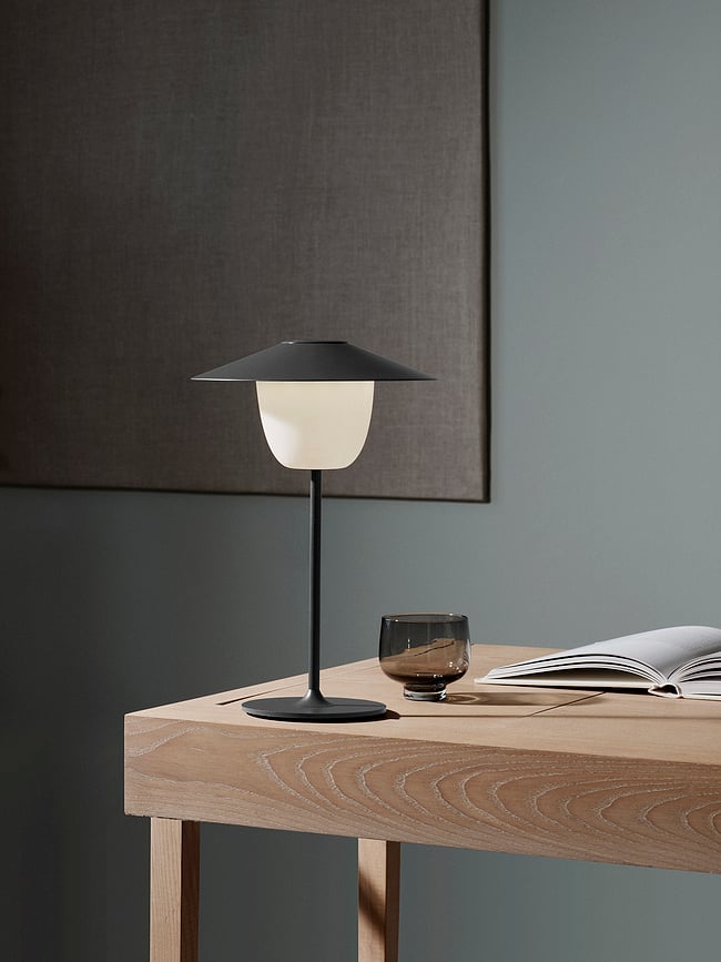 Lámpara Colgante y de Mesa Ani, gris cálido