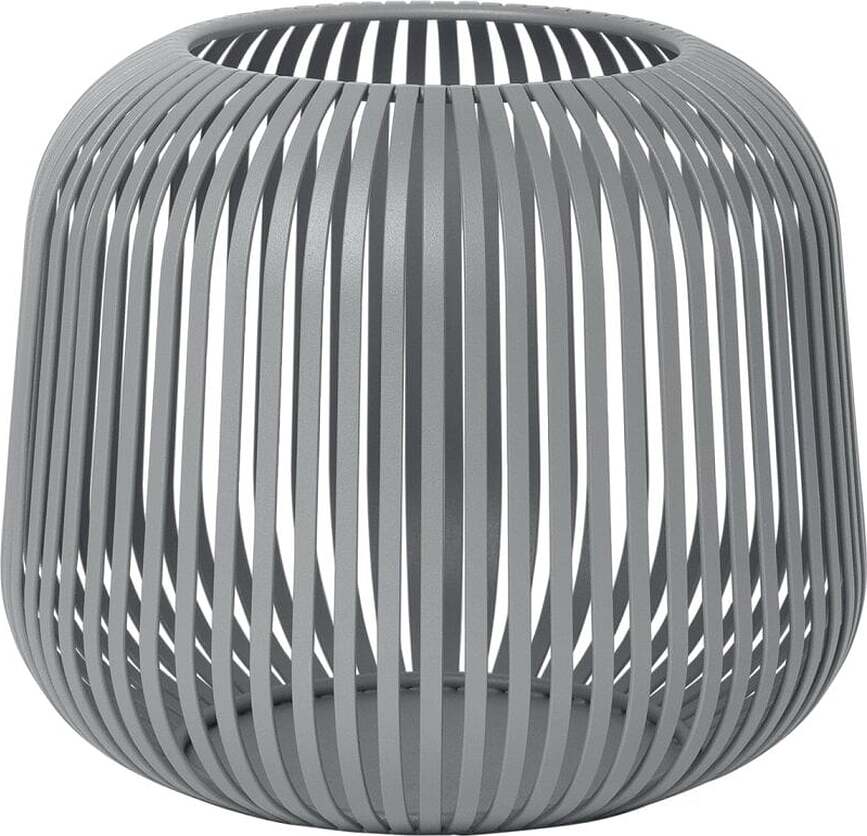 Lanterne i cylinder form Lito 17 cm steel gray