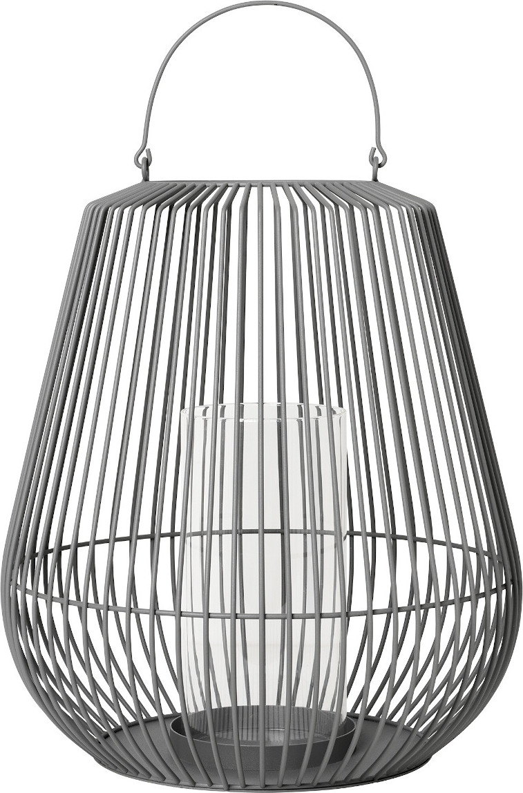 Latarnia Nidea 52 cm steel gray