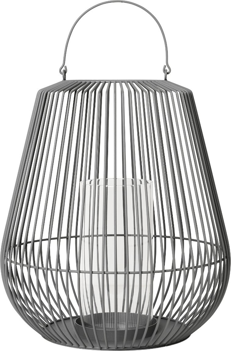 Latarnia Nidea 61 cm steel gray