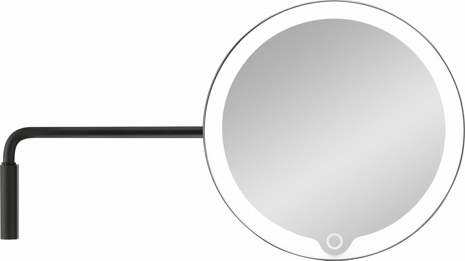 Lusterko kosmetyczne Modo czarne LED montowane na ścianie