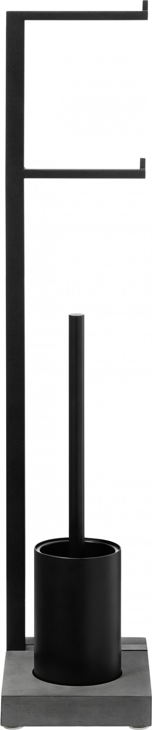 Menoto Toilettenpapierständer und WC-Bürste 72 cm schwarz