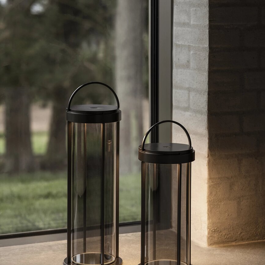 Mituro LED Lampion, 45 cm, temno siv