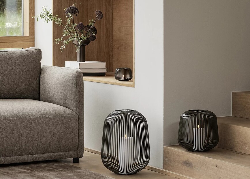 Miyabi Vase, taille L, acier poli