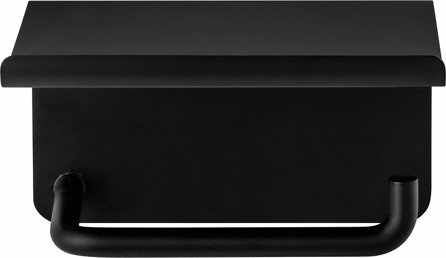 Modo Porte-papier toilette avec étagère, noir