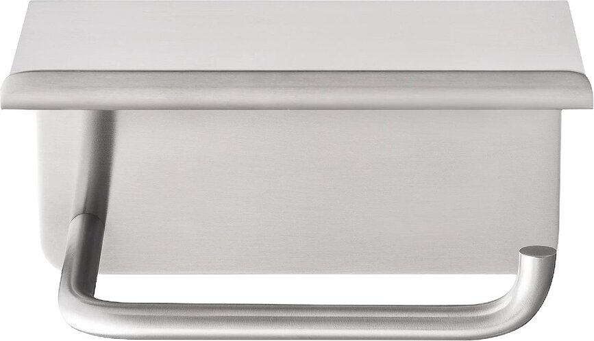 Modo Porte-papier Toilette avec tablette, acier mat