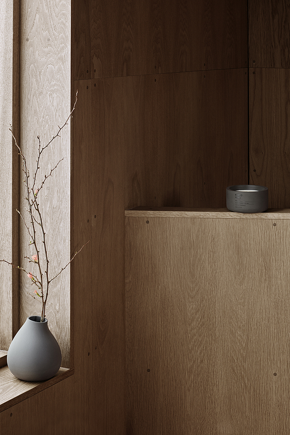 Nona Vaze dekorativne, pewter, micro chip, bark, 3 kosi