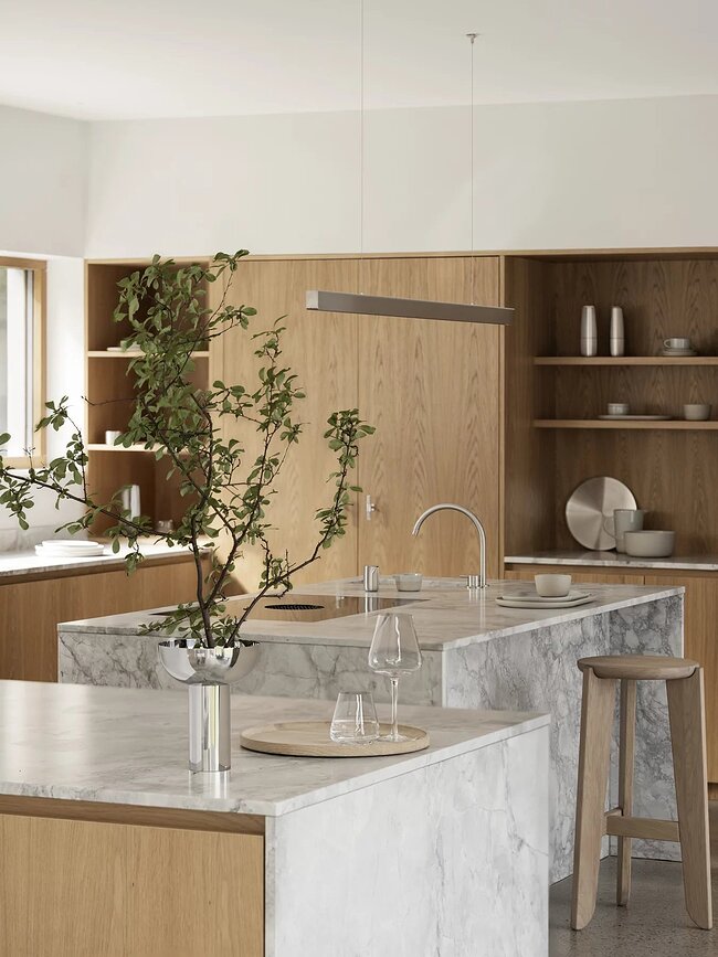 Oku Okrogel pladenj S, naravni hrast